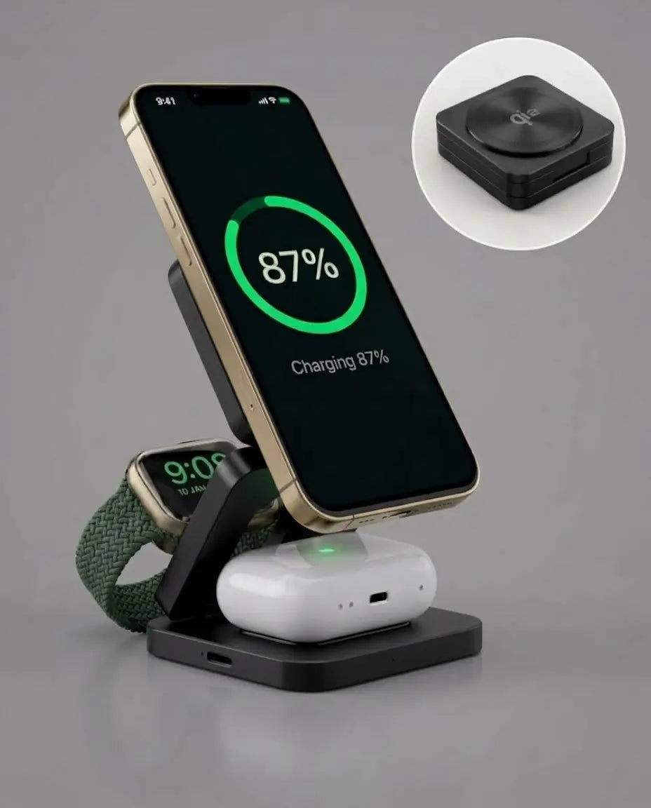 DockMax 3-in-1 Qi2 Wireless Charger