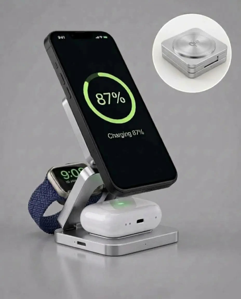 DockMax 3-in-1 Qi2 Wireless Charger