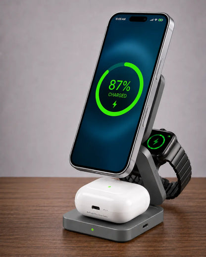 DockMax 3-in-1 Qi2 Wireless Charger