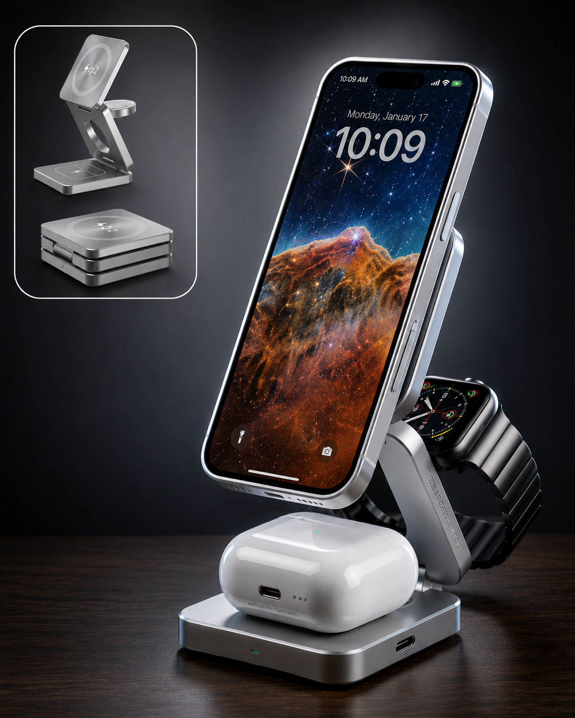 Apple charging. Decluttered.
